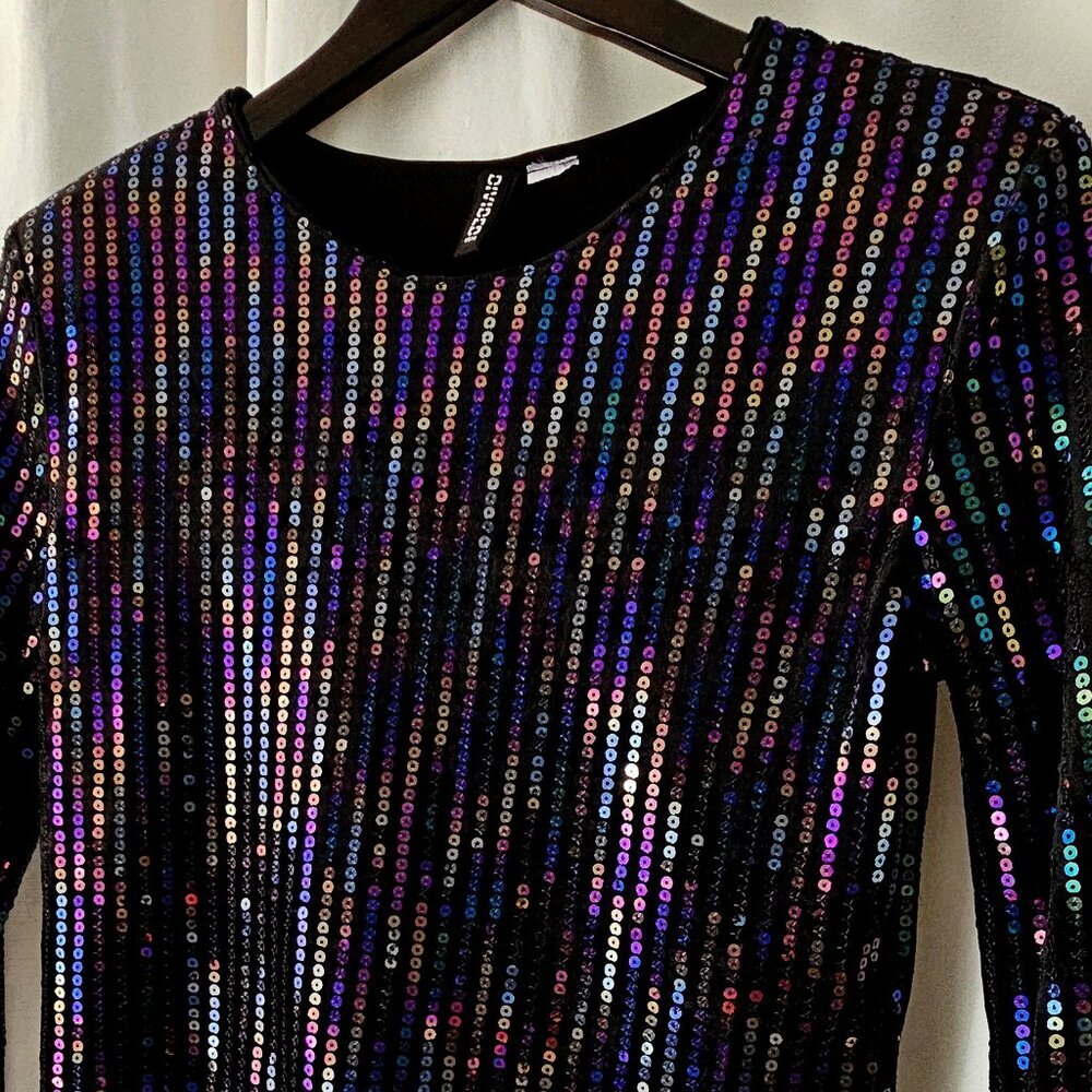 Divided H&M Black Velvet & Sequin Top - Picture 13 of 14